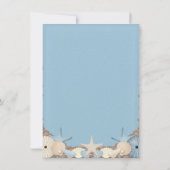 結婚式招待状美しい熱帯ビーチシェル 招待状 (裏面)