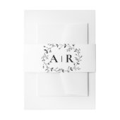 結婚式招待状蛇行つる植物スクロール 招待状ベリーバンド (正面例)