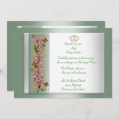 結婚式招待状蝶アジアリイ 招待状 (正面/裏面)