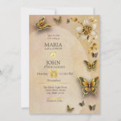 結婚式招待状蝶オリジナル 招待状 (正面)