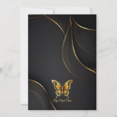 結婚式招待状蝶 招待状 (裏面)