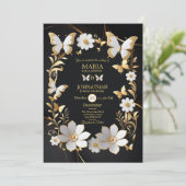 結婚式招待状蝶 招待状 (スタンド正面)