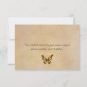 結婚式招待状蝶RSVP 出欠カード (裏面)