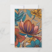 結婚式招待状褐色孔 招待状 (裏面)