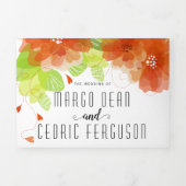 結婚式招待状要求の白黒2 三つ折り招待状 (カバー)