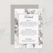 結婚式招待状詳細情報 エンクロージャーカード (正面/裏面)