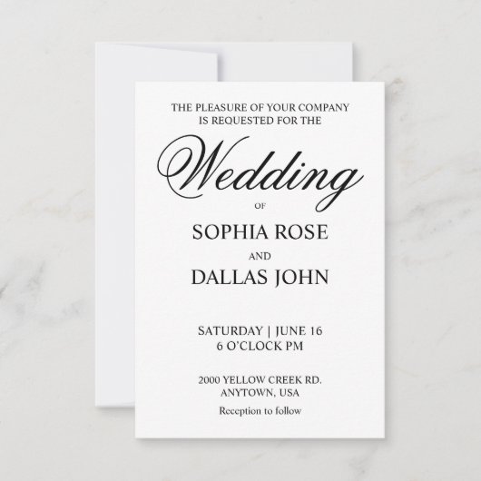 結婚式招待状透明層 招待状 (正面)