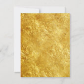 結婚式招待状金ゴールド黒カスタマイズ 招待状 (裏面)