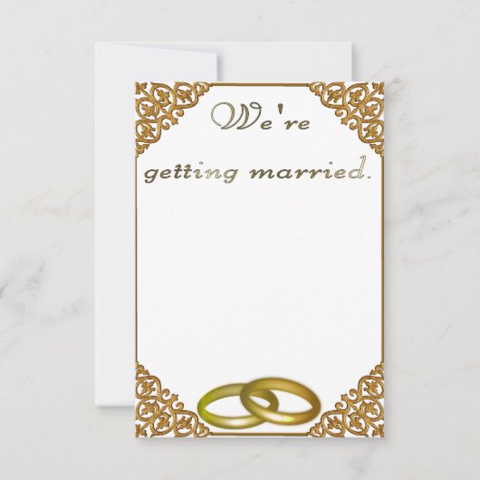 結婚式招待状金縁 招待状 (正面)