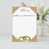 結婚式招待状金縁 招待状 (スタンド正面)