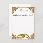 結婚式招待状金縁 招待状 (正面/裏面)