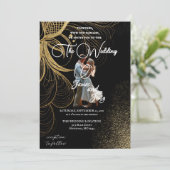 結婚式招待状金 招待状 (スタンド正面)