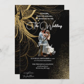 結婚式招待状金 招待状 (正面/裏面)