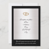 結婚式招待状銀サテン 招待状 (裏面)