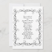 結婚式招待状銅リボンフローラデザイン 招待状 (裏面)