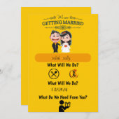 結婚式招待状面白くて有益 招待状 (正面/裏面)