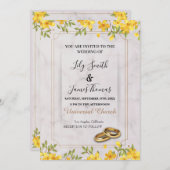 結婚式招待状黄フローラ招待状 招待状 (正面/裏面)