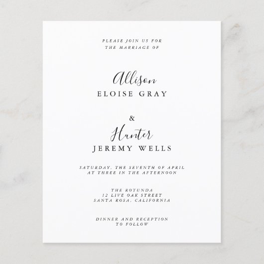 結婚式招待状 (正面)