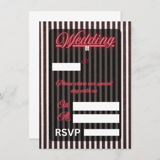 結婚式招待状 (正面/裏面)