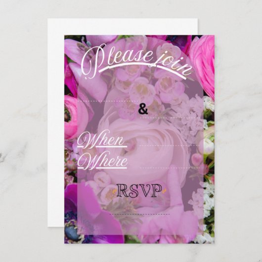 結婚式招待状 (正面/裏面)