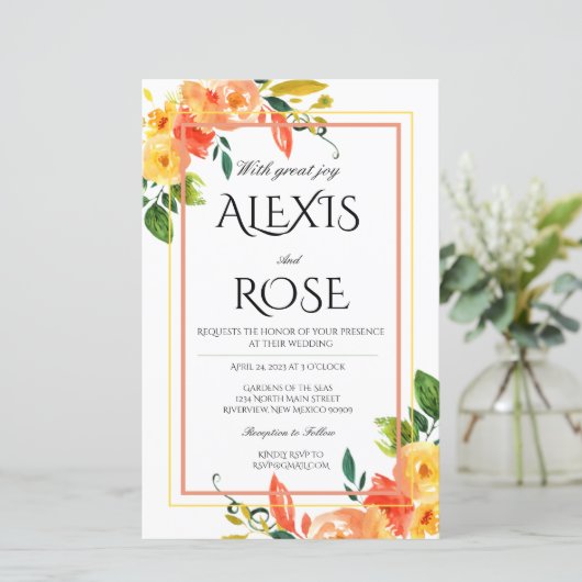 結婚式招待状 (スタンド正面)