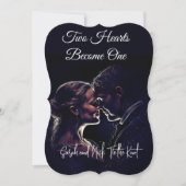 結婚式招待状2つのハートが1つになる 招待状 (正面)