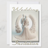 結婚式招待状3Dカップルの花の輪 招待状 (正面)