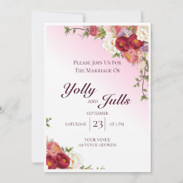 結婚式招待状5" x 7インチカード 招待状