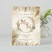 結婚式招待状：あなたの完璧な始まり 箔招待状 (立ち正面)