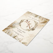 結婚式招待状：あなたの完璧な始まり 箔招待状 (回転した状態)