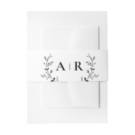 結婚式招待状　うねるヴィンテージのスクロール 招待状ベリーバンド