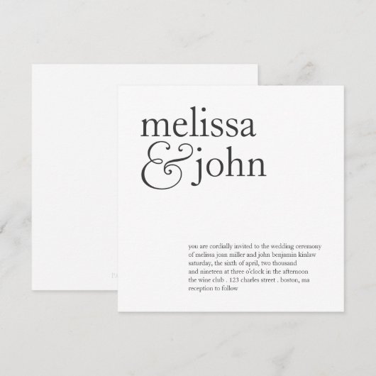 結婚式招待状|この2人 招待状 (正面/裏面)