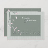 結婚式招待状::さくらんぼ花 インビテーションポストカード (正面/裏面)