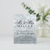 結婚式招待状-すてきな銀製のGlit 招待状 (スタンド正面)