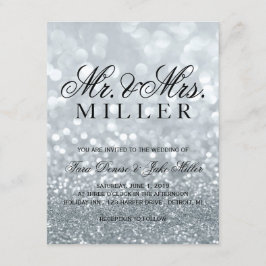 結婚式招待状-すてきな銀製のGlit 招待状