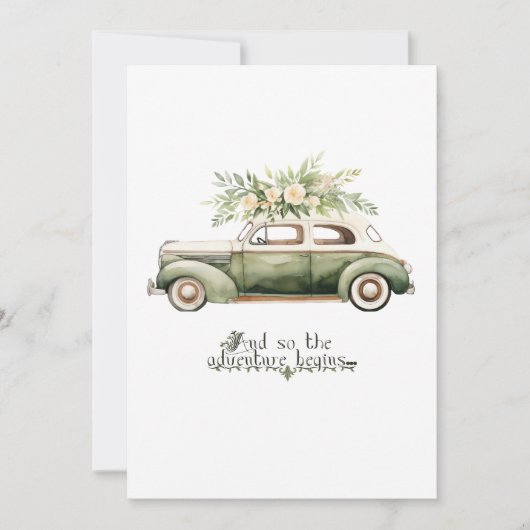 結婚式招待状。そして冒険が始まる 招待状 (正面)