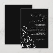 結婚式招待状|の花の優美III |blw 招待状 (正面/裏面)