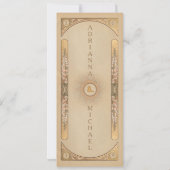 結婚式招待状|の金ゴールドの新しいDeco 招待状 (裏面)