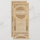 結婚式招待状|の金ゴールドの新しいDeco 招待状 (正面/裏面)