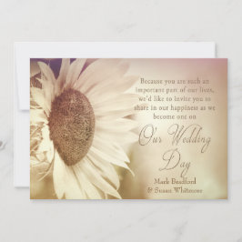 結婚式招待状 – ひまわり – ソフトエフェクト 招待状