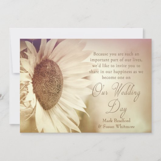 結婚式招待状 – ひまわり – ソフトエフェクト 招待状 (正面)