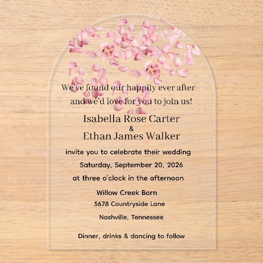 結婚式招待状 アクリル招待状 (正面)