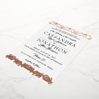 結婚式招待状:アールヌーボー&詩11 箔招待状