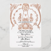 結婚式招待状-アールヌーボー&詩12 箔招待状 (正面)