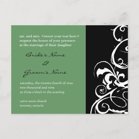 結婚式招待状 インビテーションポストカード (裏面)