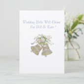 結婚式招待状 ウェディングベルが鳴る 招待状 (スタンド正面)