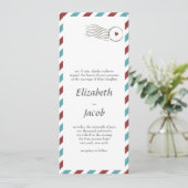 結婚式招待状（エアメールスタイル） 招待状 (スタンド正面)