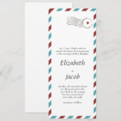 結婚式招待状（エアメールスタイル） 招待状 (正面/裏面)