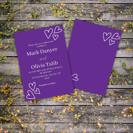 結婚式招待状-エレガントカスタマイズ可能 招待状