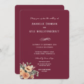 結婚式招待状-エレガントフローラ 招待状 (正面/裏面)